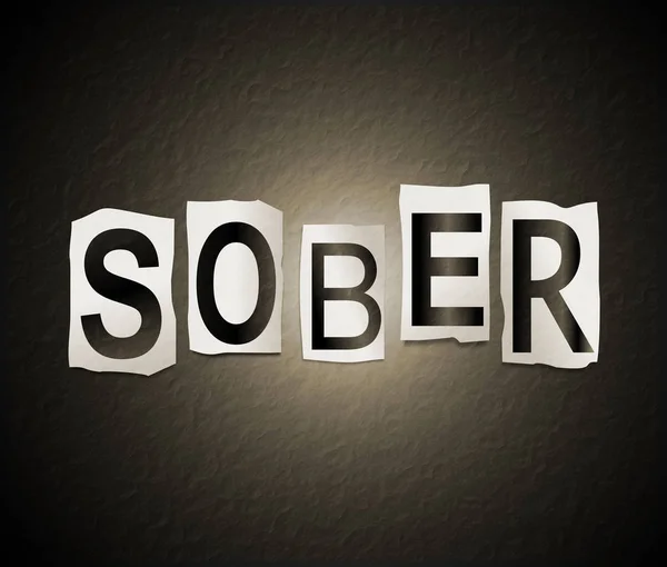 Sober word concept. — Stock Photo, Image