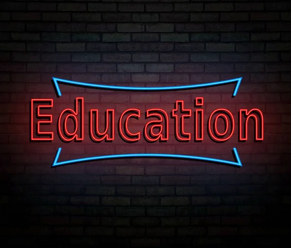 Neon education concept. — Stock Photo, Image