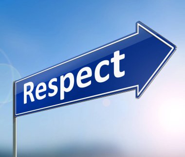 Saygı işareti kavramı.