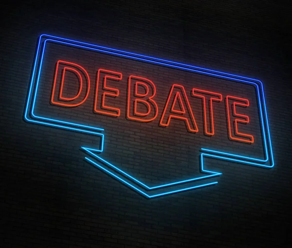 Neon debatt koncept. — Stockfoto