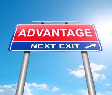 Avantaj işareti kavramı.