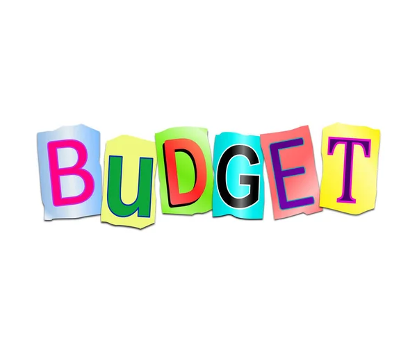 Budget word concept. — Stock Photo, Image
