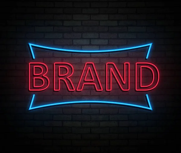 Neon brand concept. — Stock Photo, Image