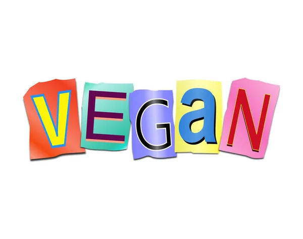 Veganes Wortkonzept. — Stockfoto