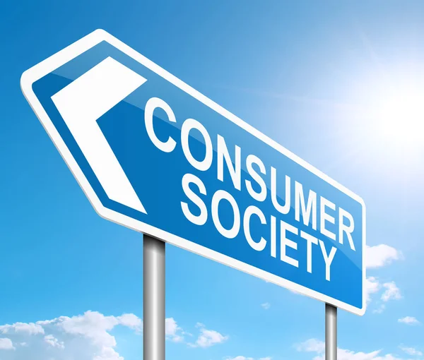 Concetto di società dei consumatori . — Foto Stock