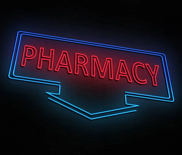 Neon pharmacy concept.