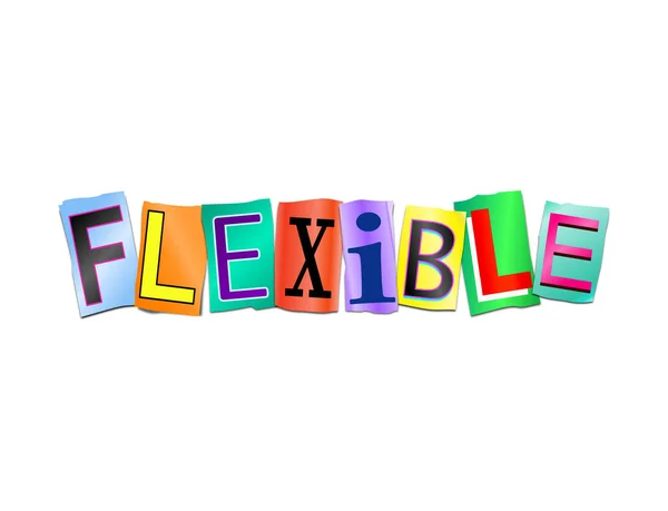 Flexibles Wortkonzept. — Stockfoto