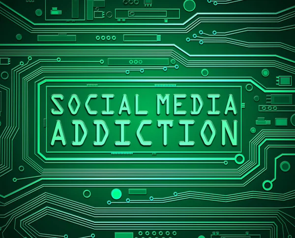 Social media addiction concept. — Stock Photo, Image
