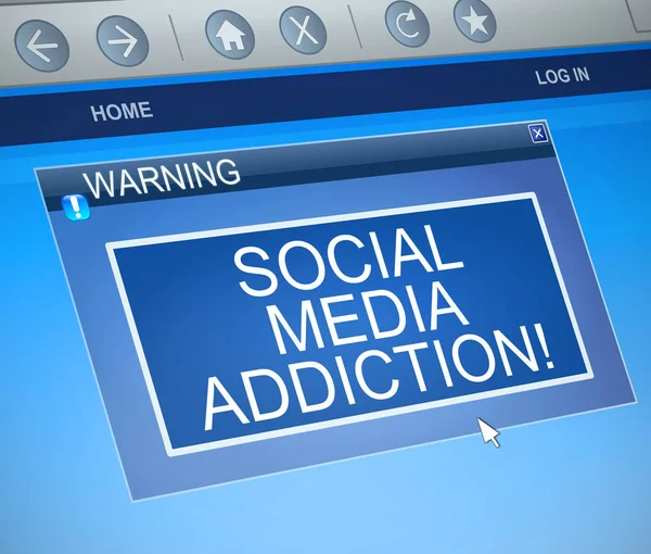 Social media addiction concept. — Stock Photo, Image