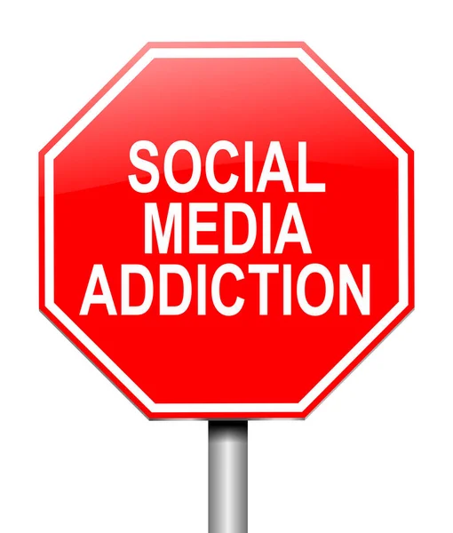 Social media addiction concept. — Stock Photo, Image