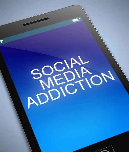 Concepto de adicción a las redes sociales. —  Fotos de Stock
