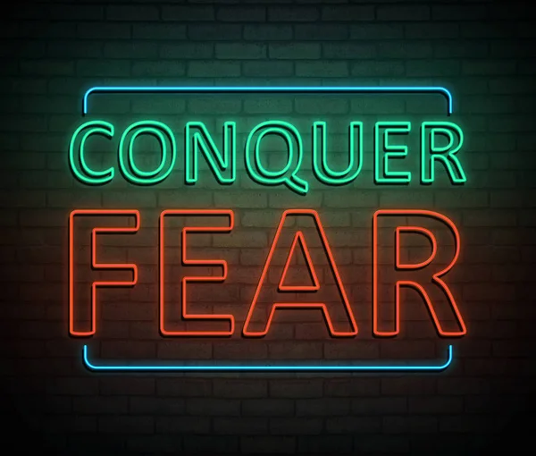 Conquer fear concept. Stock Image