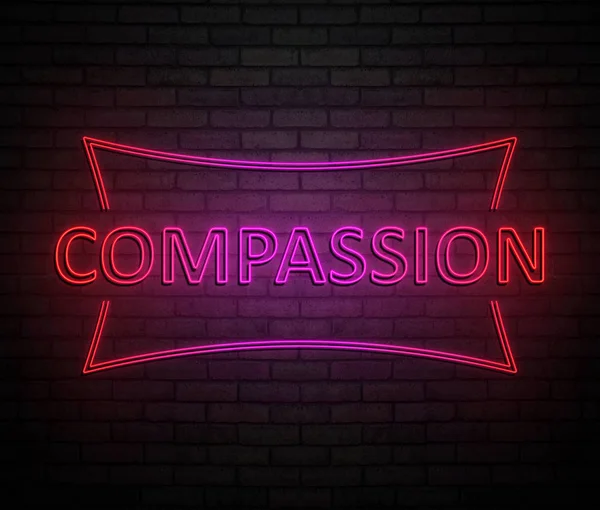 Compassion neon concept. — Stock Photo, Image