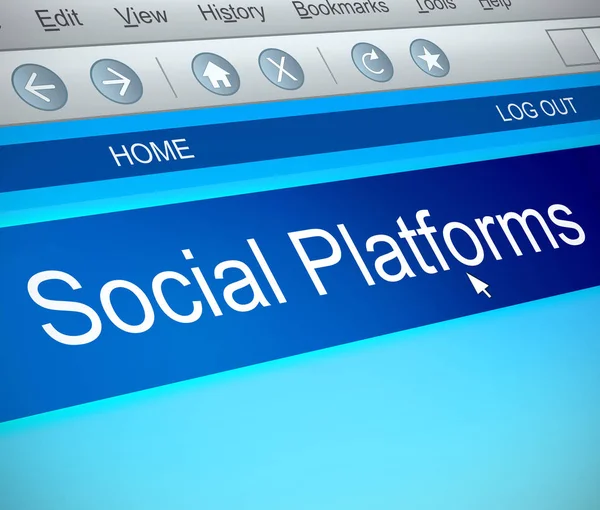 Concepto plataformas sociales . —  Fotos de Stock