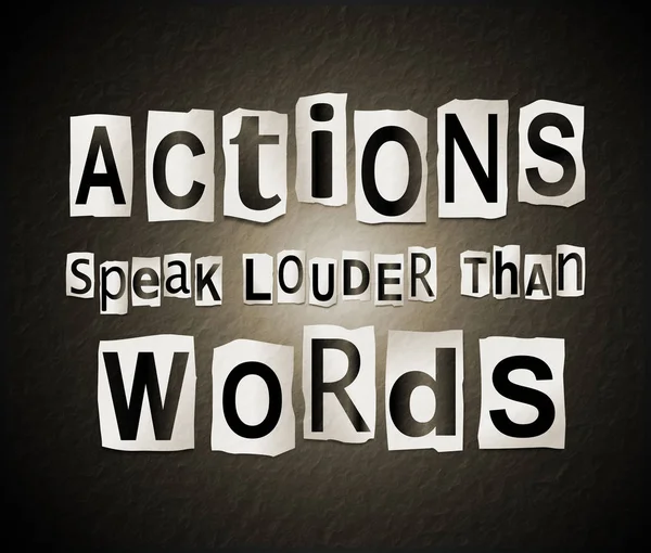 Actions speak louder than words. — Stock Photo, Image