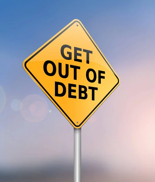 Uscire dal concetto di debito . — Foto Stock