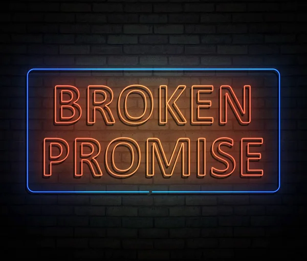 Broken promise concept. — Stock Photo, Image