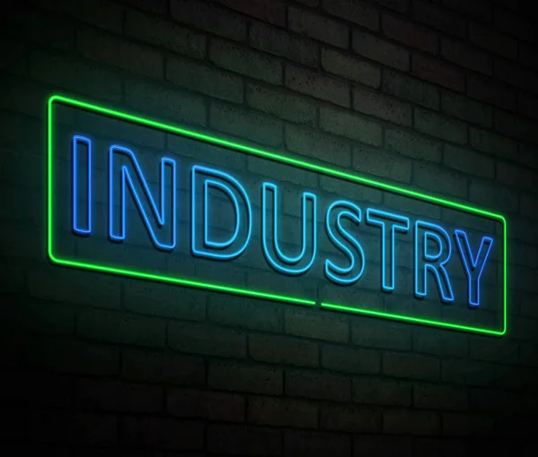 Neon industrie concept. — Stockfoto