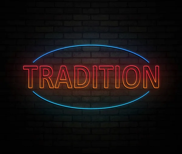Neon tradition concept. — Stock Photo, Image