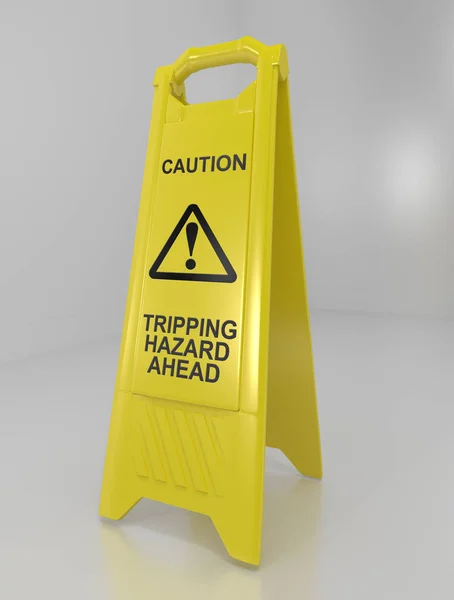 Trip hazard warning sign. — Stock Photo, Image