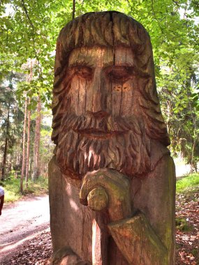 1 *** Neringa, Juodkrante, Litvanya, Curonian spit, Klaipeda bölge. Curonian lagoon ve Baltık Denizi kıyısında çare. Yaz 2013.