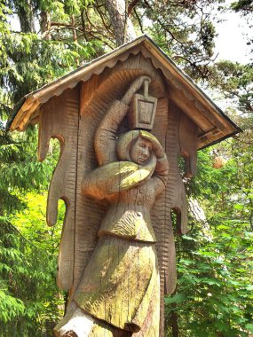 1 *** Neringa, Juodkrante, Litvanya, Curonian spit, Klaipeda bölge. Curonian lagoon ve Baltık Denizi kıyısında çare. Yaz 2013.