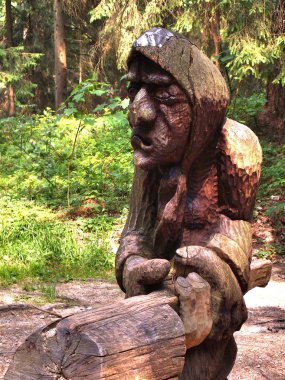 1 *** Neringa, Juodkrante, Litvanya, Curonian spit, Klaipeda ilçe beldesidir bir kıyı Curonian lagoon ve Baltık Denizi üzerinde. Yaz 2013.