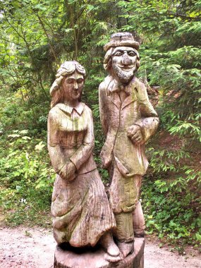 1 *** Neringa, Juodkrante, Litvanya, Curonian spit, Klaipeda ilçe beldesidir bir kıyı Curonian lagoon ve Baltık Denizi üzerinde. Yaz 2013.