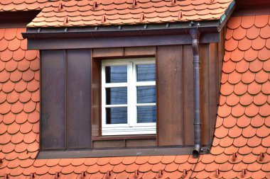 1 *** Avrupa mimari ve güzel çevresi ile bir pastoral kırsal manzara. Grafenhausen. Almanya. Avrupa. 2017 yaz. 