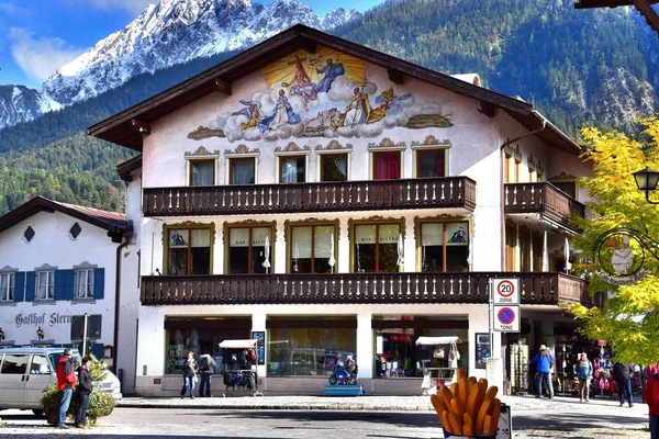 Mittenwald Und Handelsgemeinschaft Deutschland Bayern Landkreis Garmisch Partenkirchen Mittenwald Ist — Stockfoto