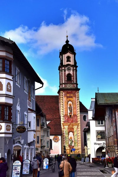 커뮤니티 독일을 바바리아입니다 지구의 Garmisch Partenkirchen 리조트 아니라 바바리아의 커뮤니티입니다 — 스톡 사진