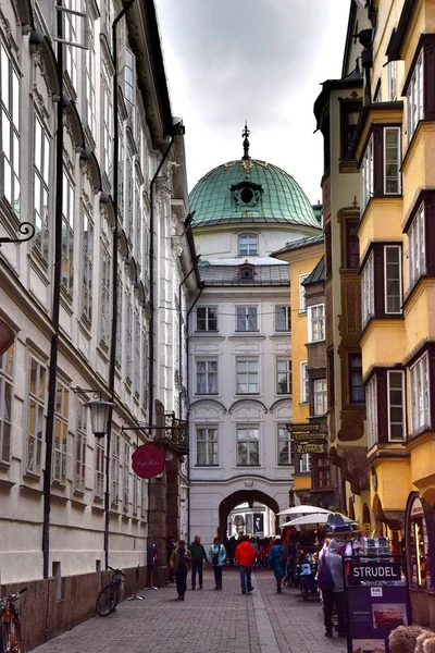 Innsbruck Áustria Tirol Alpes Paisagem Urbana Outono Innsbruck Capital Tirol — Fotografia de Stock