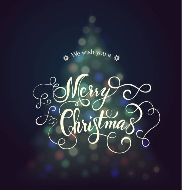 Noel kartı yazı. Vektör çizim Eps 10.