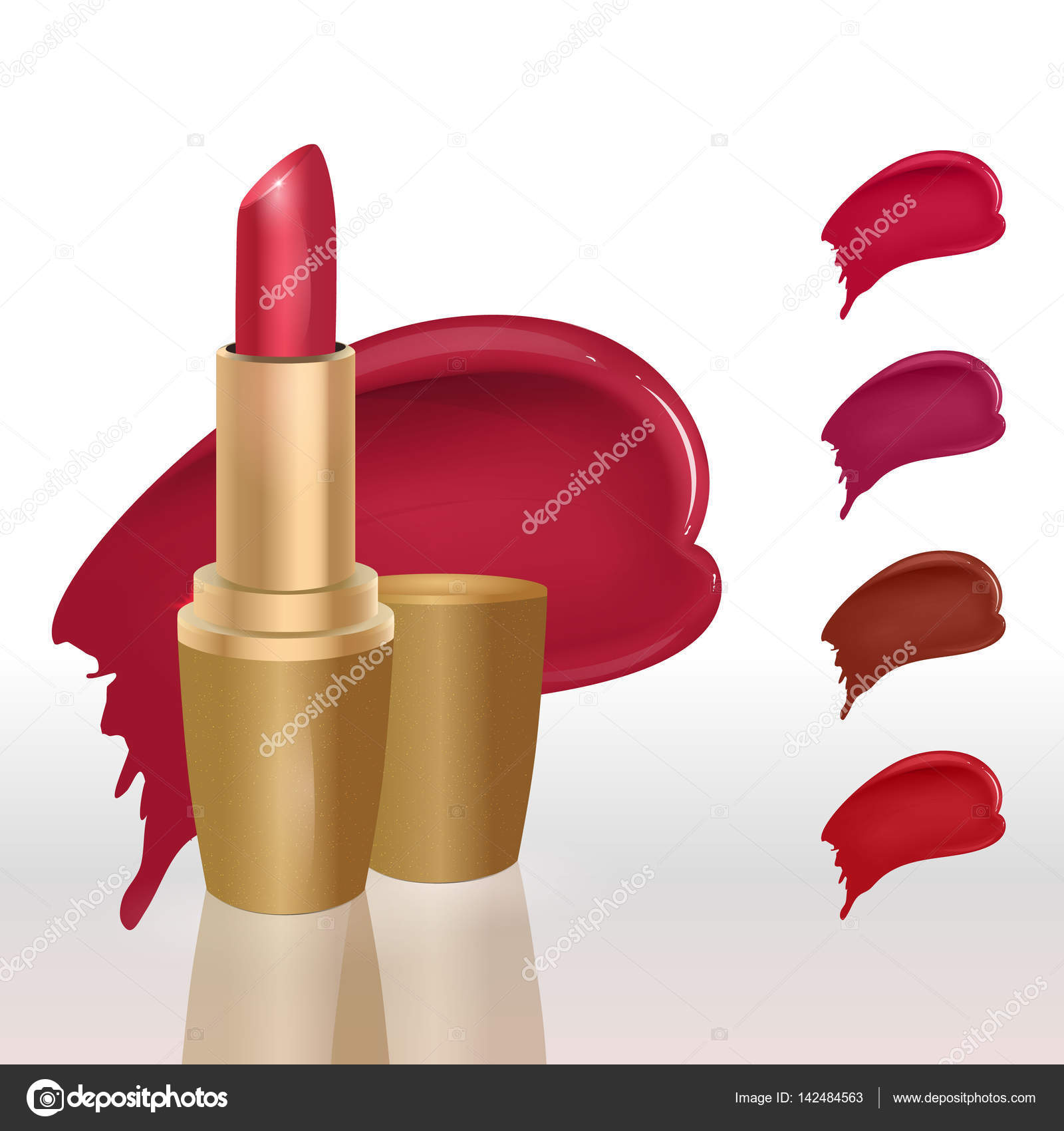 Makeup Colorful Lipstick Set Lipstick Swatches For Catalog Template Vector Illustration Eps 10 Stock Vector Image By C Poplers611 Gmail Com 142484563