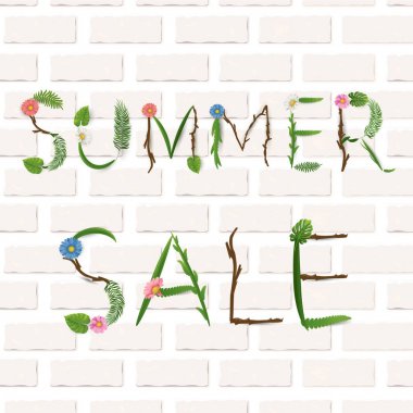 Yazı yaz. Tropikal palmiye arka plan bırakır. Vektör çizim Eps10.