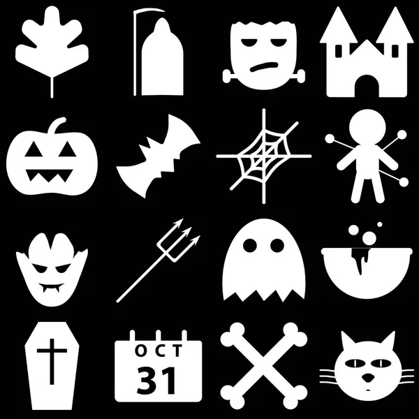 Conjunto de objetos halloween, abóboras e letras. Cartão de saudação para festa e venda. Ilustração vetorial EPS10 . — Vetor de Stock