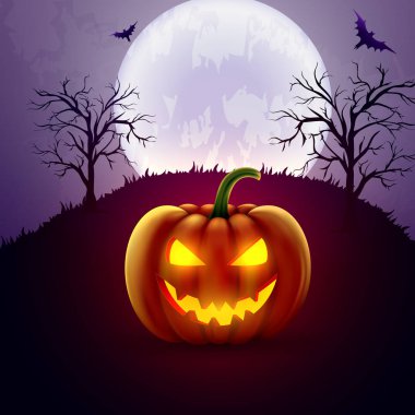 Cadılar Bayramı arka plan, balkabağı. Parti ve satış için tebrik kartı. Sonbahar tatil. Vektör çizim Eps10.