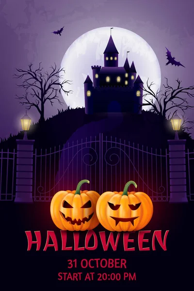 Cadılar Bayramı arka plan, balkabağı. Parti ve satış için tebrik kartı. Sonbahar tatil. Vektör çizim Eps10.