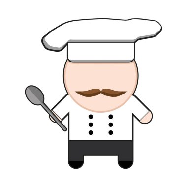 Meslek karakter Şef. Vektör çizim Eps10.