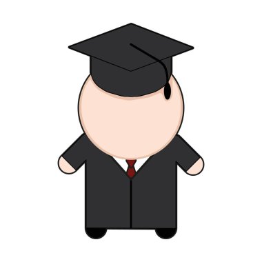 Meslek karakter öğrenci. Vektör çizim Eps10.