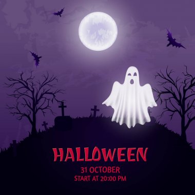 Cadılar Bayramı arka plan, balkabağı. Parti ve satış için tebrik kartı. Sonbahar tatil. Vektör çizim Eps10.