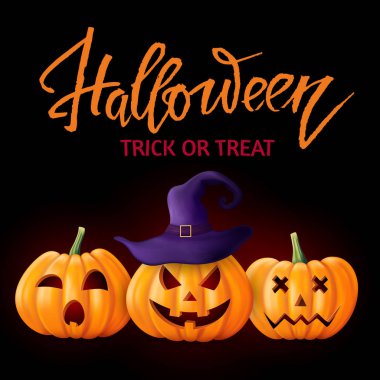 Cadılar Bayramı arka plan, balkabağı. Parti ve satış için tebrik kartı. Sonbahar tatil. Vektör çizim Eps10.