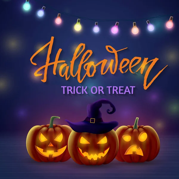 Cadılar Bayramı arka plan, balkabağı. Parti ve satış için tebrik kartı. Sonbahar tatil. Vektör çizim Eps10.