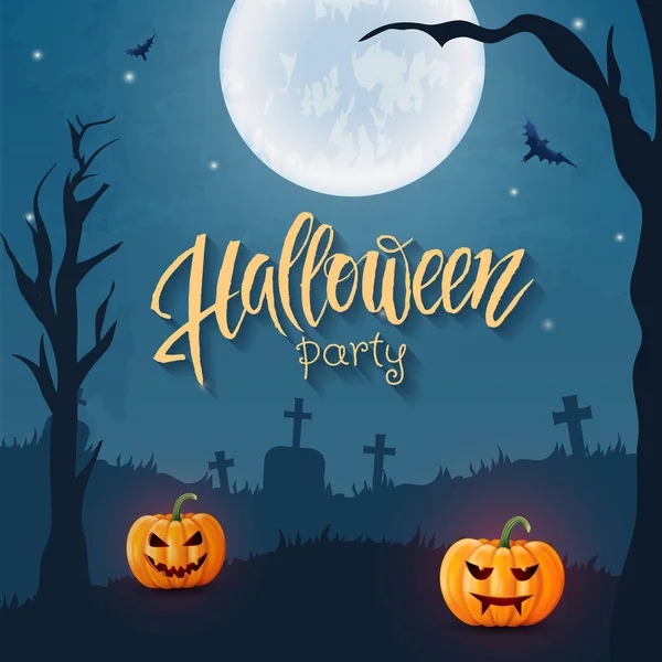 Fondo de Halloween, calabaza. Tarjeta de felicitación para fiesta y venta. Vacaciones de otoño. Ilustración vectorial EPS10 . — Vector de stock