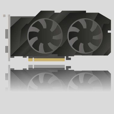 Yansıması ile kişisel bilgisayar grafik kartı