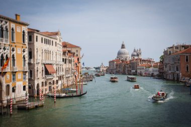 Tilt-shift manzara Canal Grande ve Selam, Venedik