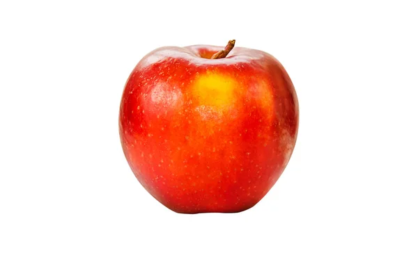 Czerwone jabłko odizolowane na białym tle. — Zdjęcie stockowe