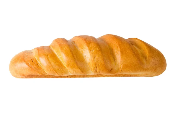 Bochenek chleb biały na białym tle. — Zdjęcie stockowe