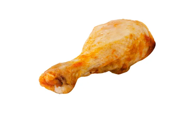 Grilled chicken leg isolated on white background. — Stock Photo, Image