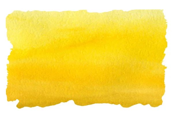 Abstraktní akvarel oranžová žlutá texturované pozadí na bílém izolovaném pozadí — Stock fotografie